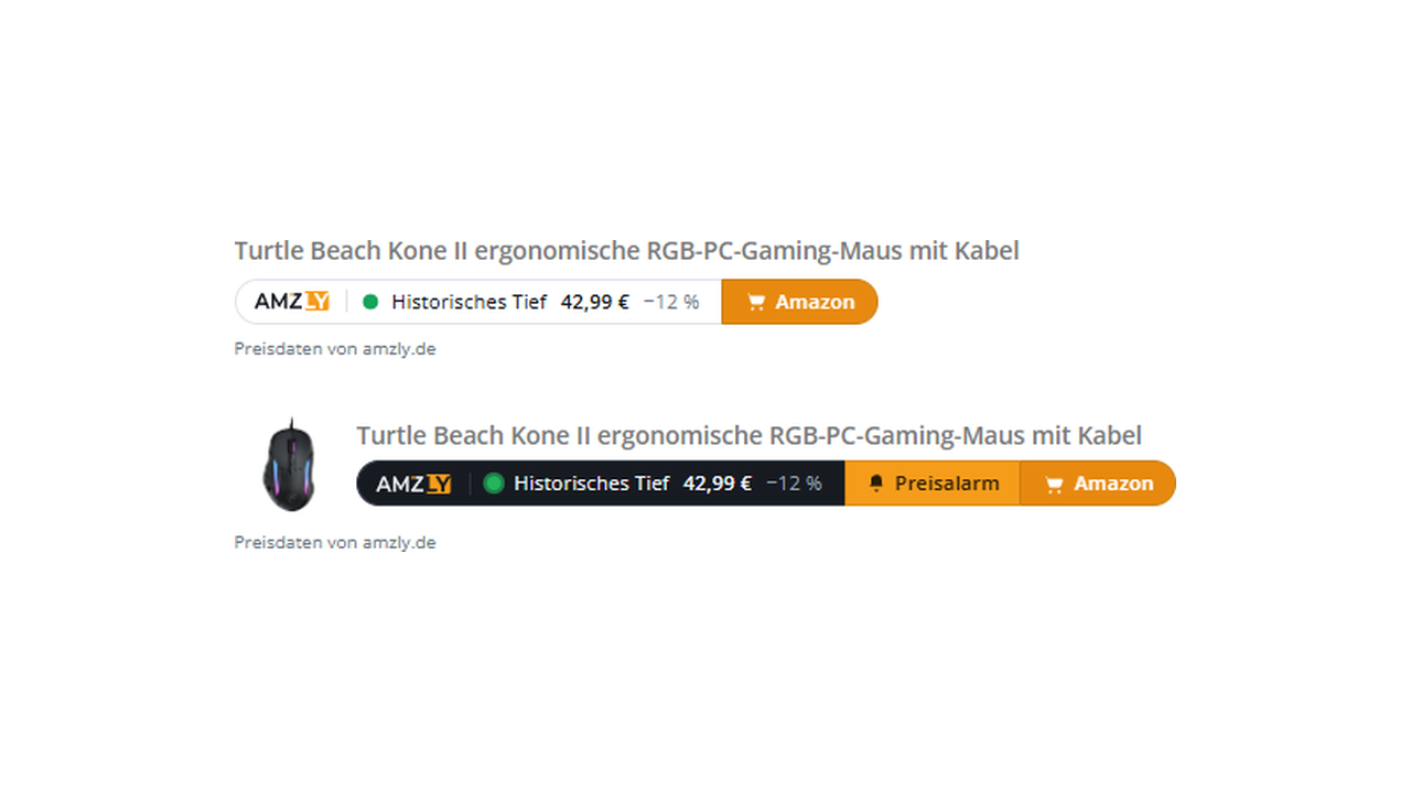Preis-Badge in einem WordPress-Beitrag